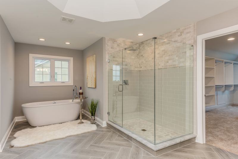 Bathroom with a Frameless Glass Shower